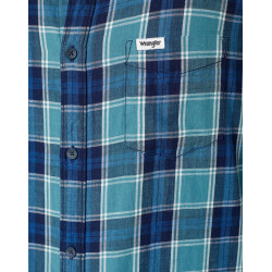 Košile pánská Wrangler 112350492 hydro indigo