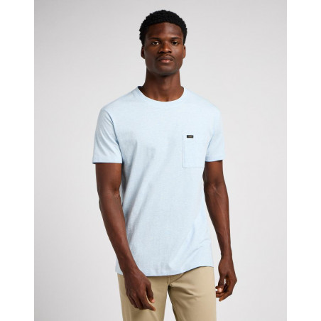 Tričko pánské Lee 112351443 ultimate pocket tee preppy blue